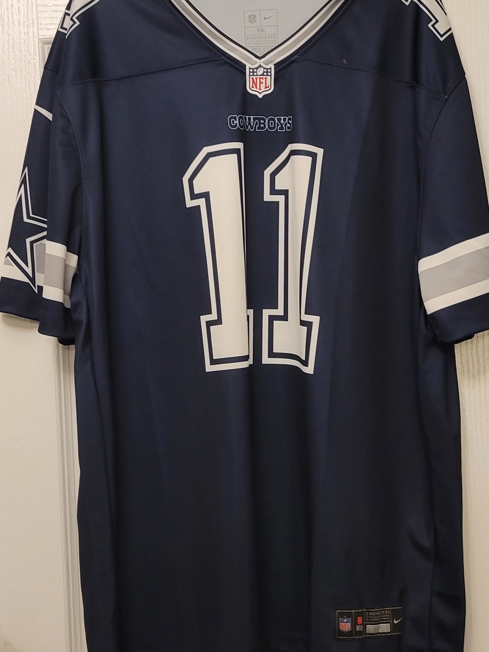 Nike Men's Cowboys #11 Navy and White NFL Jersey